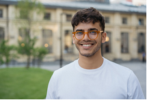 Indian man wearing glasses